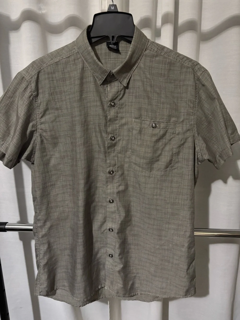 Kuhl Olive Green Plaid Short-Sleeve Button-Down Shirt - Picture 1 of 13